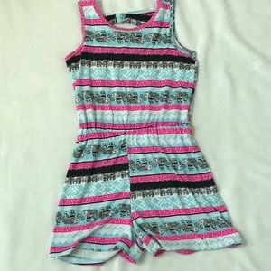 Girls elephant tribal romper by PoofGirl